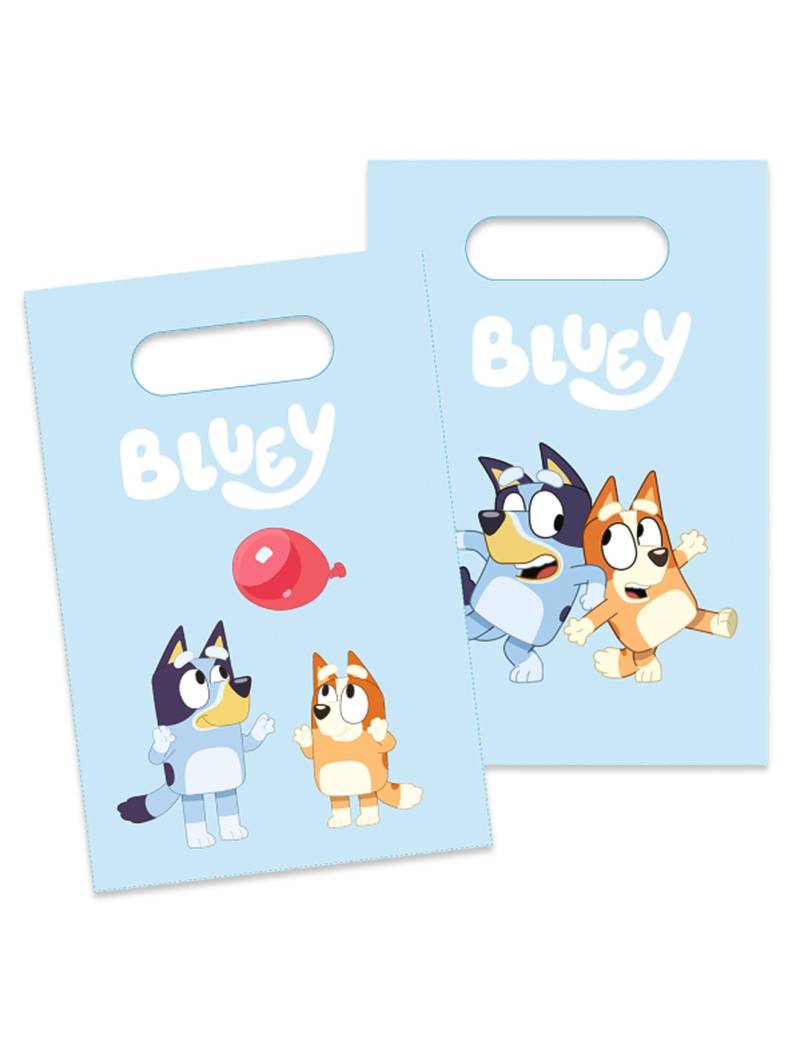 8 Geschenktüten Papier Bluey hellblau von RIETHMULLER