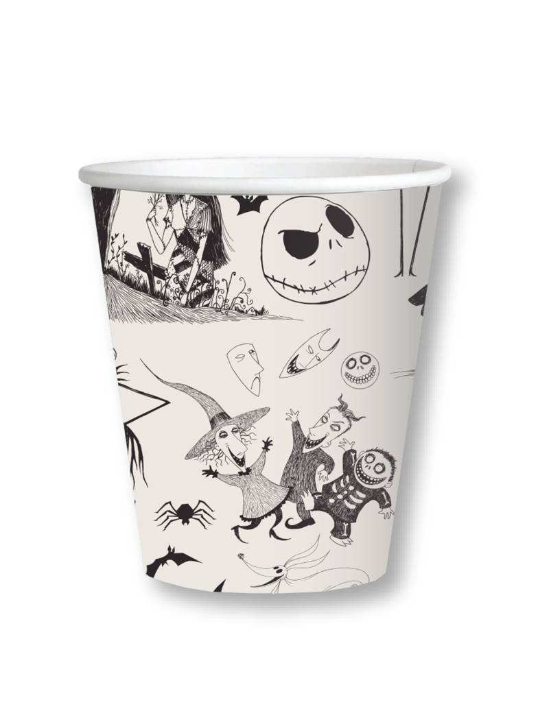 8 Pappbecher Nightmare before Christmas 266 ml von RIETHMULLER