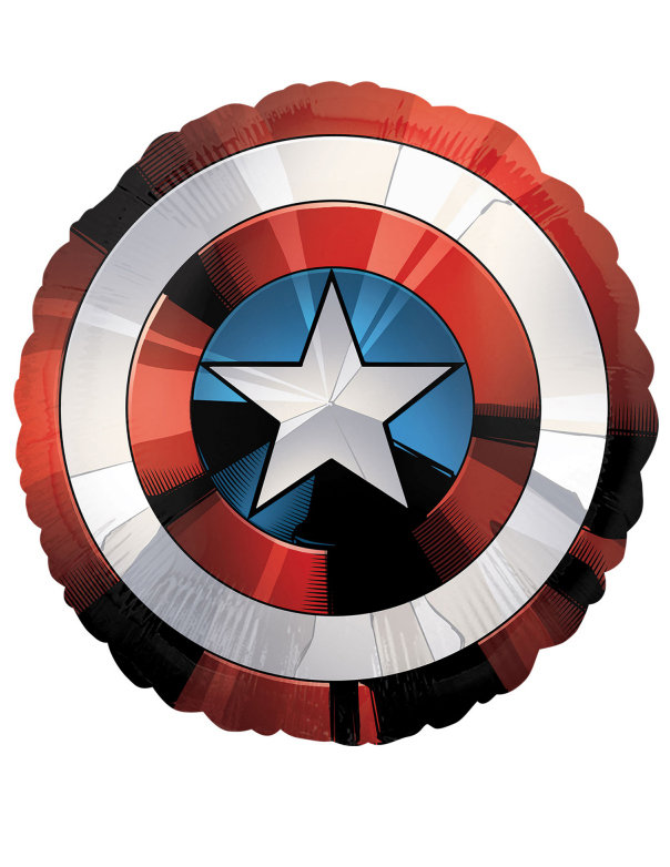Avengers-Folienballon Captain Americas Schild rot-weiss-blau 71cm von ANAGRAM INTERNATIONAL