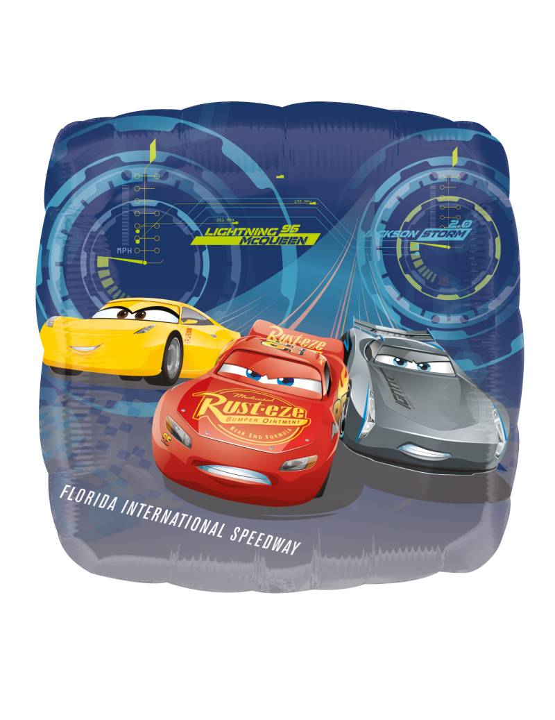 Cars 3 Aluminiumballon bunt 43 x 43 cm von AMSCAN