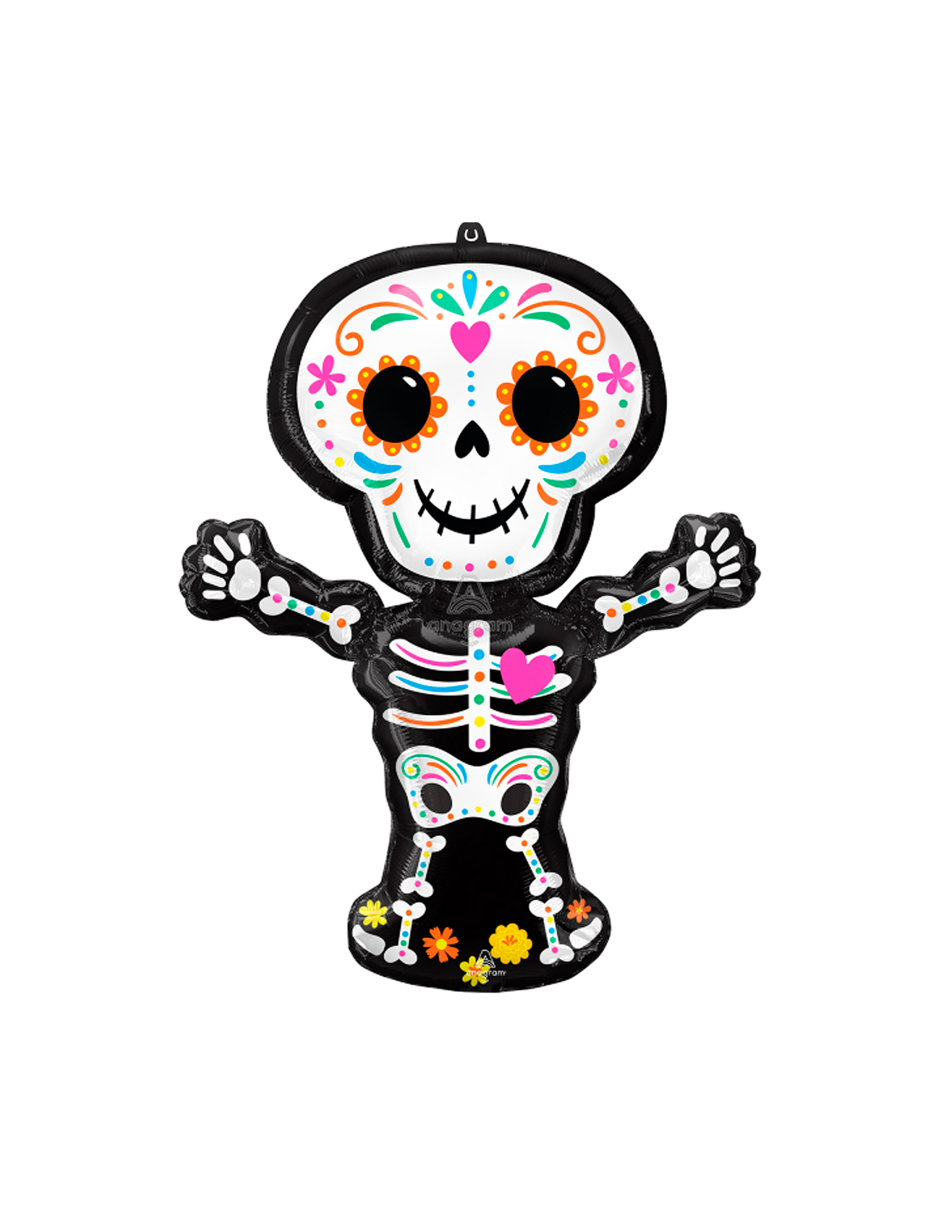 Dia de los muertos AirLoonz Skelett-Folienballon 132cm bunt Dia de los muertos AirLoonz Skelett-Folienballon 132cm bunt von AMSCAN