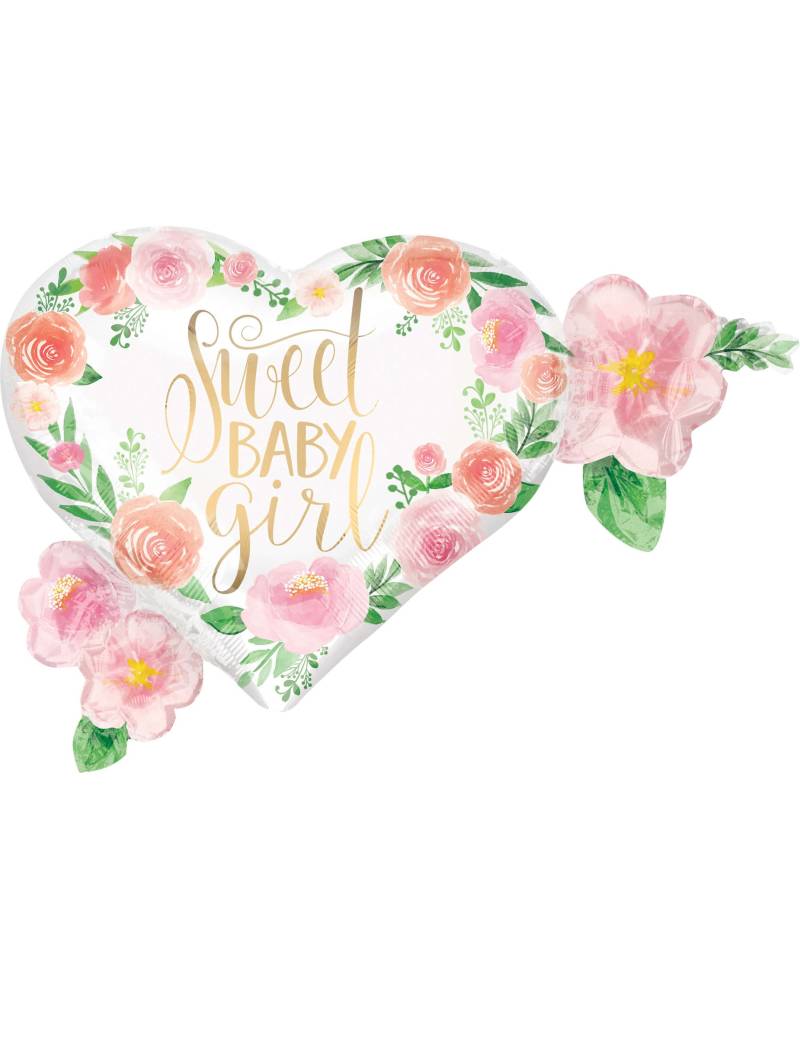 Folienballon Sweet Baby Girl Groß 68 x 50 cm Folienballon Sweet Baby Girl Groß 68 x 50 cm von AMSCAN