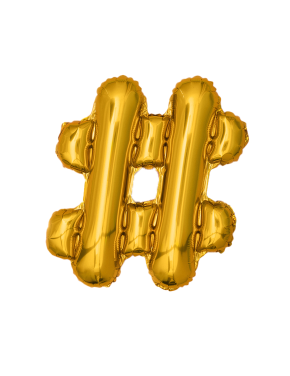 Folienluftballon Symbol # gold 33cm Folienluftballon Symbol # gold 33cm von AMSCAN