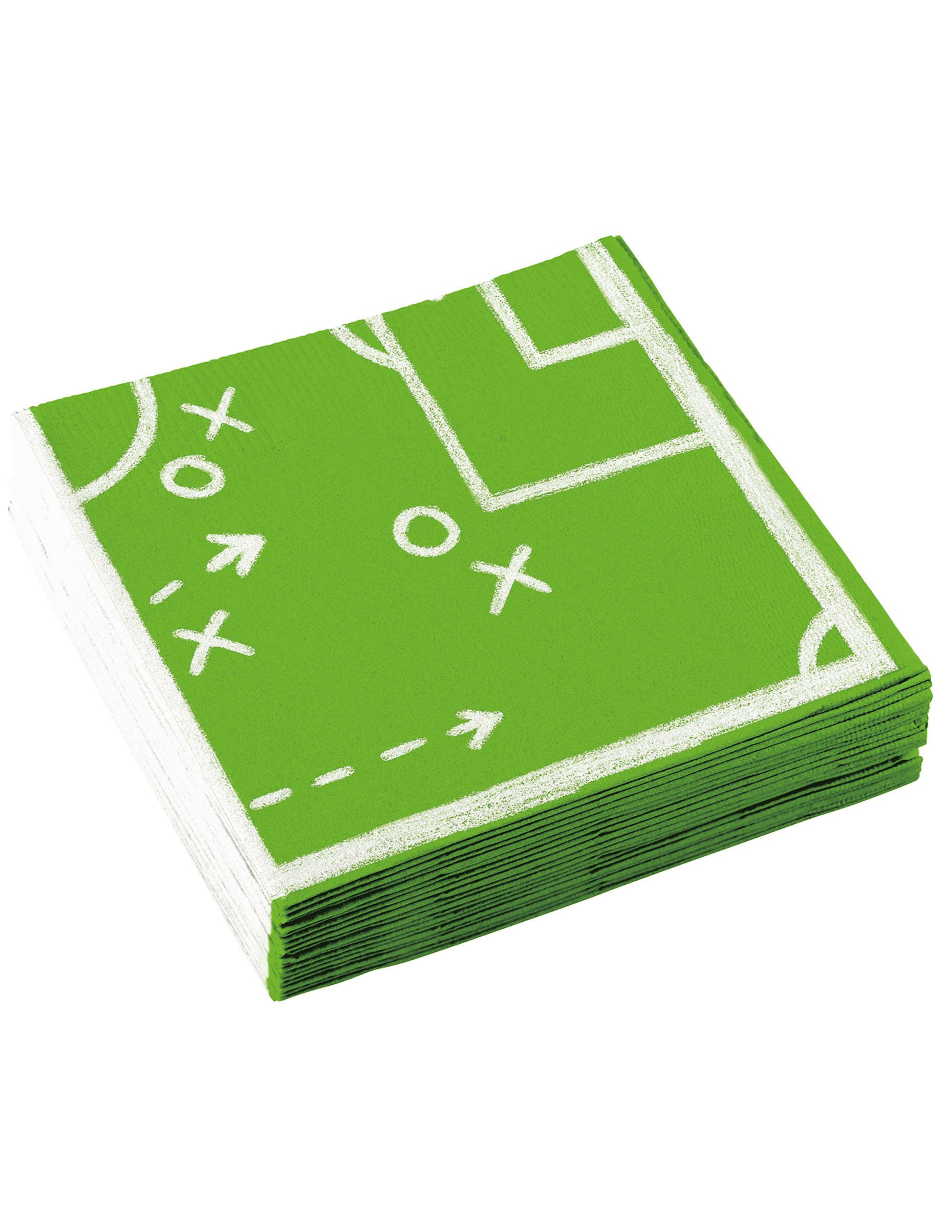 Fußball-Servietten 20 Stück grün 33 x 33 cm von AMSCAN