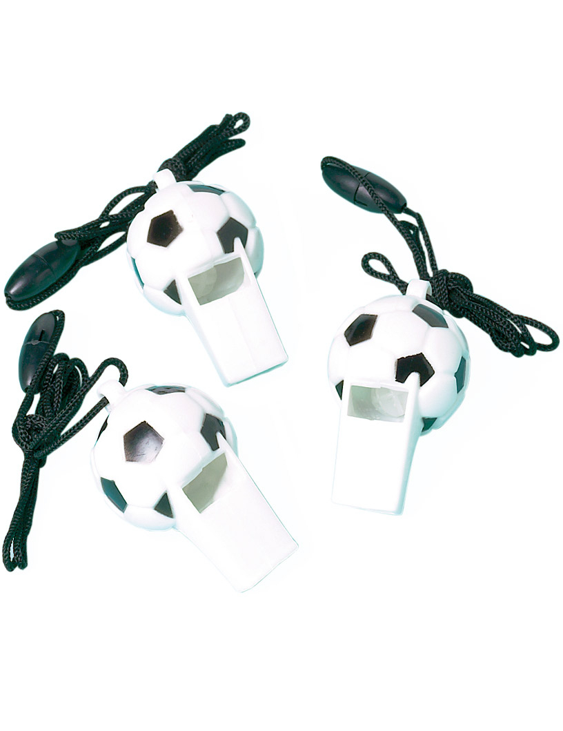 Fussball-Trillerpfeifen zum Umhängen 12 Stück Schwarz-weiss Fussball-Trillerpfeifen zum Umhängen 12 Stück Schwarz-weiss von RIETHMULLER