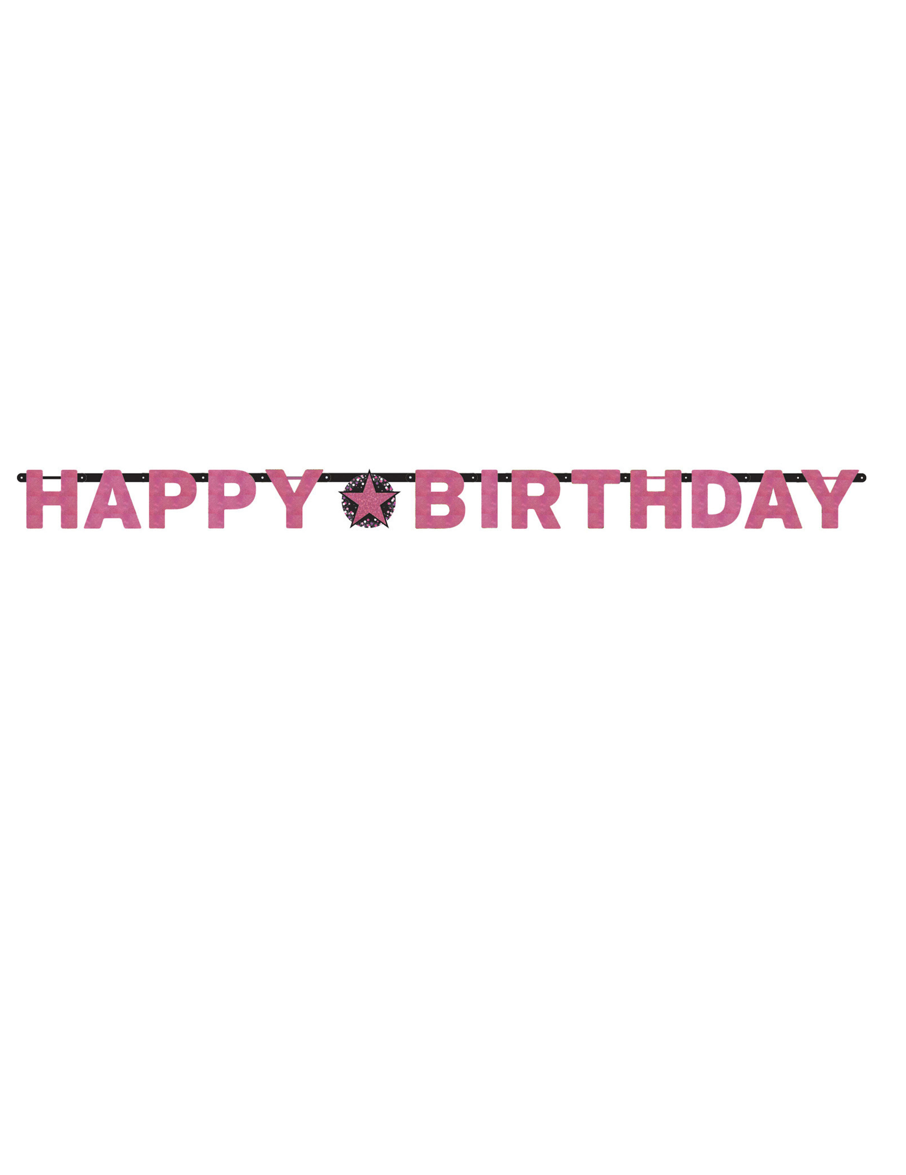 Happy Birthday Girlande Funkelnd Pink Pappe 2 m 13 x 16 cm Happy Birthday Girlande Funkelnd Pink Pappe 2 m 13 x 16 cm von AMSCAN