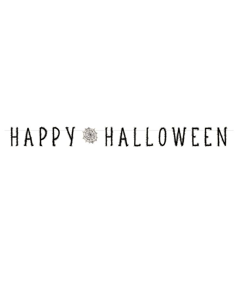 Happy Halloween Spinnennetz Girlande schwarz 180 cm von RIETHMULLER