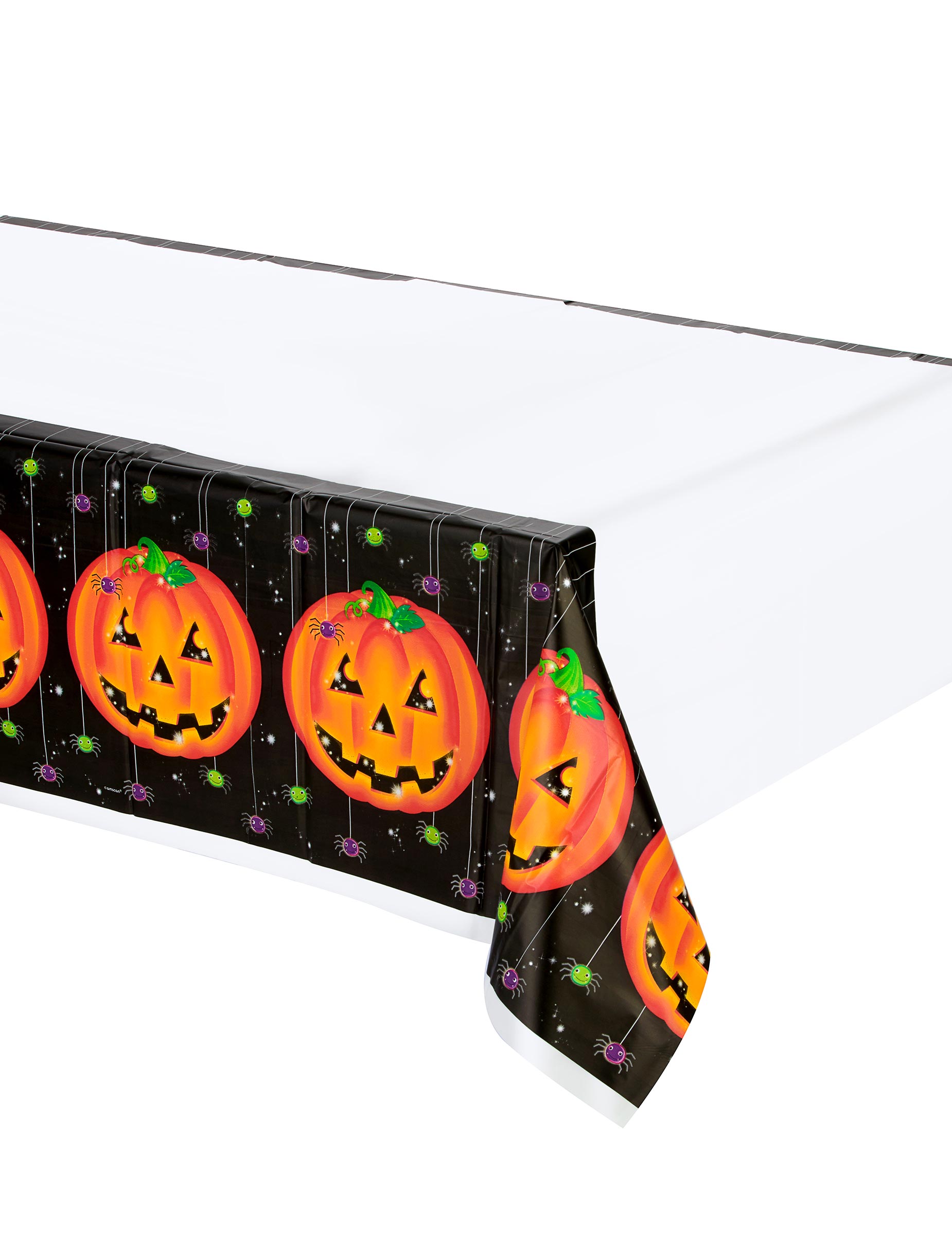 Kürbis Halloween-Tischdecke weiss-orange-schwarz 137x259cm Kürbis Halloween-Tischdecke weiss-orange-schwarz 137x259cm von AMSCAN