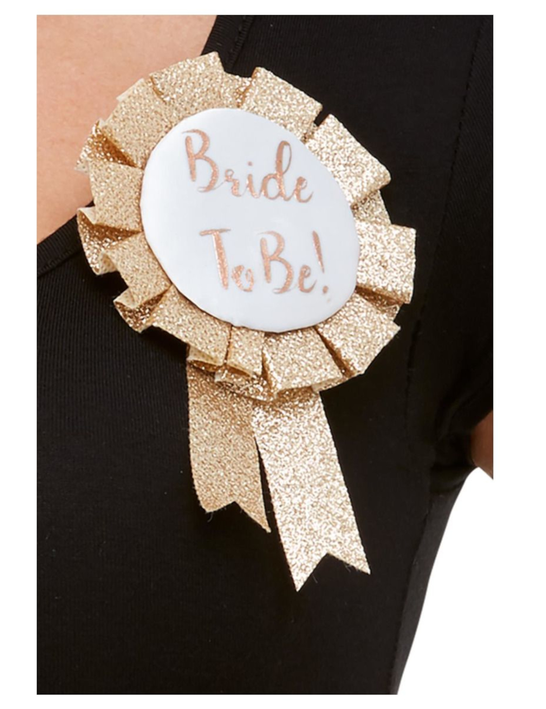 Braut-Abzeichen Bride To Be gold von SMIFFY'S