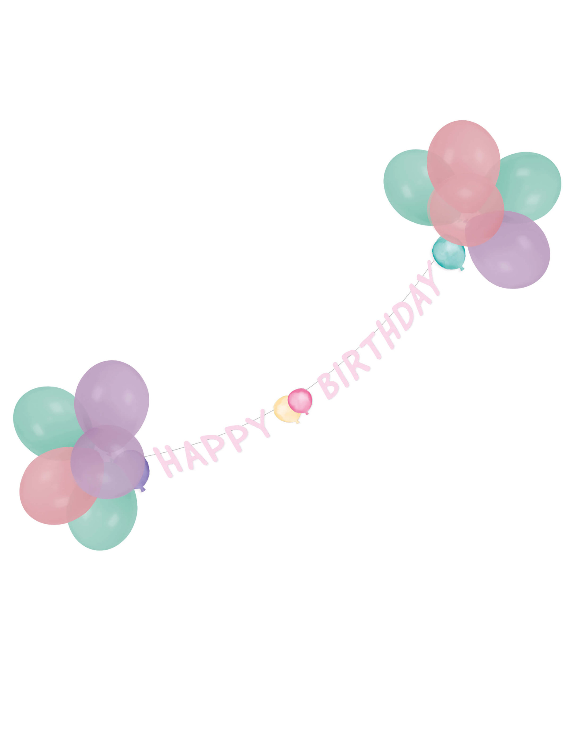 Luftballon-Girlande Happy Birthday rosa 1,5 m Luftballon-Girlande Happy Birthday rosa 1,5 m von RIETHMULLER