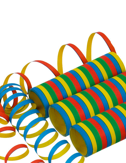 Luftschlangen-Set Streifen Party-Deko 3 Stück bunt 400x0,7cm von RIETHMULLER