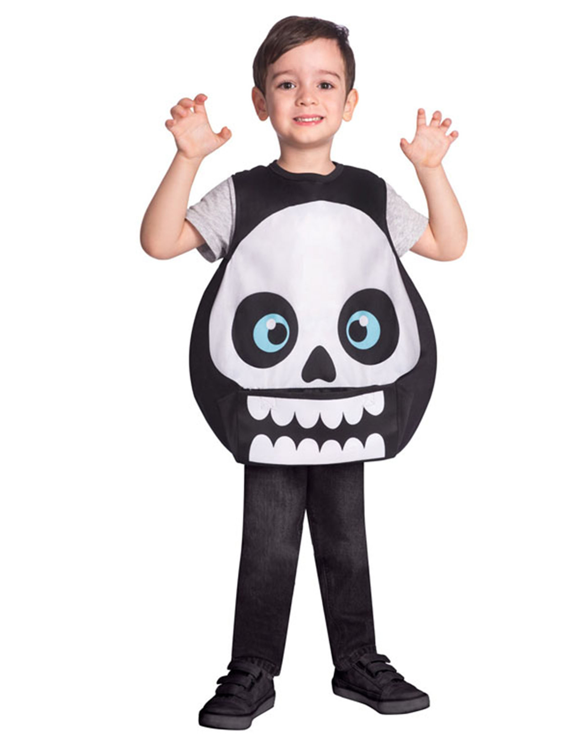 Lustige Skelett-Tunika für Kinder Halloween-Kostüm schwarz-weiss Lustige Skelett-Tunika für Kinder Halloween-Kostüm schwarz-weiss von AMSCAN
