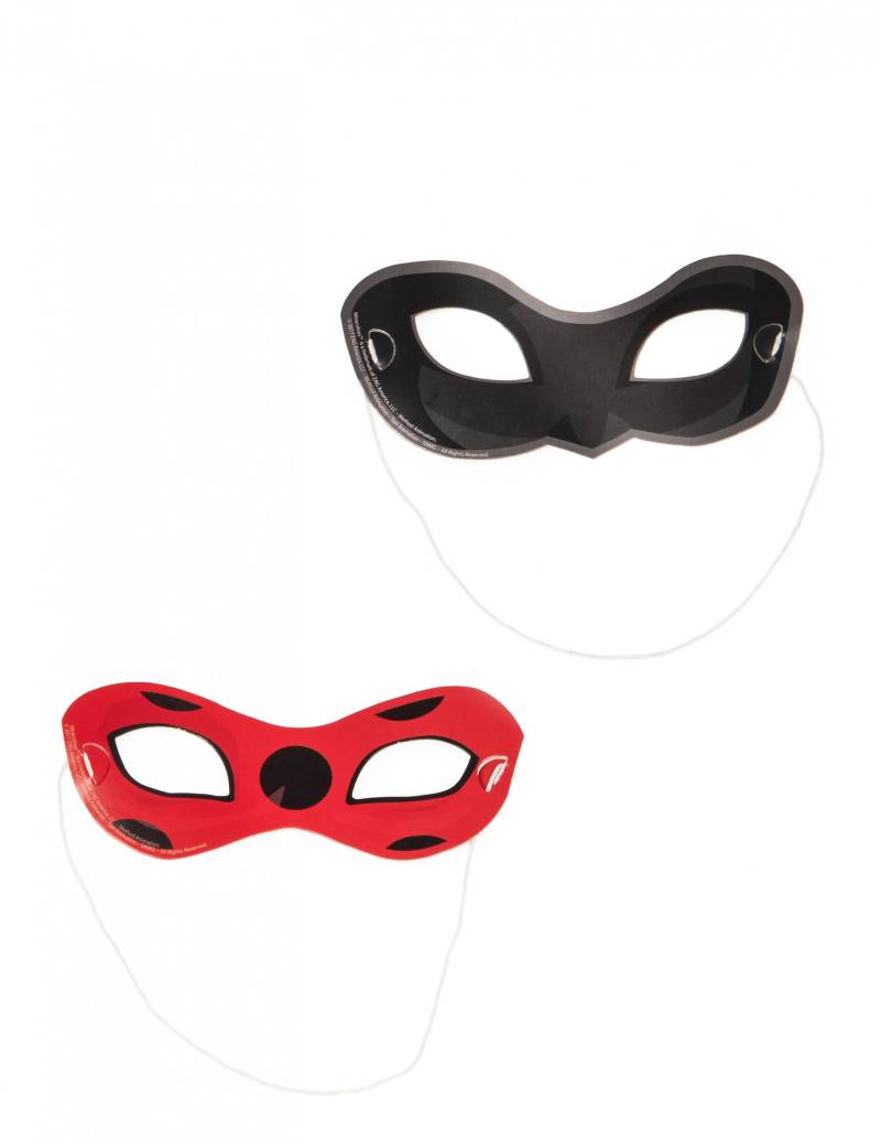 Miraculous-Augenmasken 8 Stück schwarz-rot von RIETHMULLER