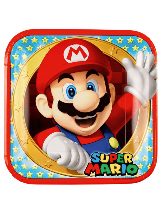 Pappteller Super Mario 8 Stück bunt 23cm Pappteller Super Mario 8 Stück bunt 23cm von BIGIEMME SRL