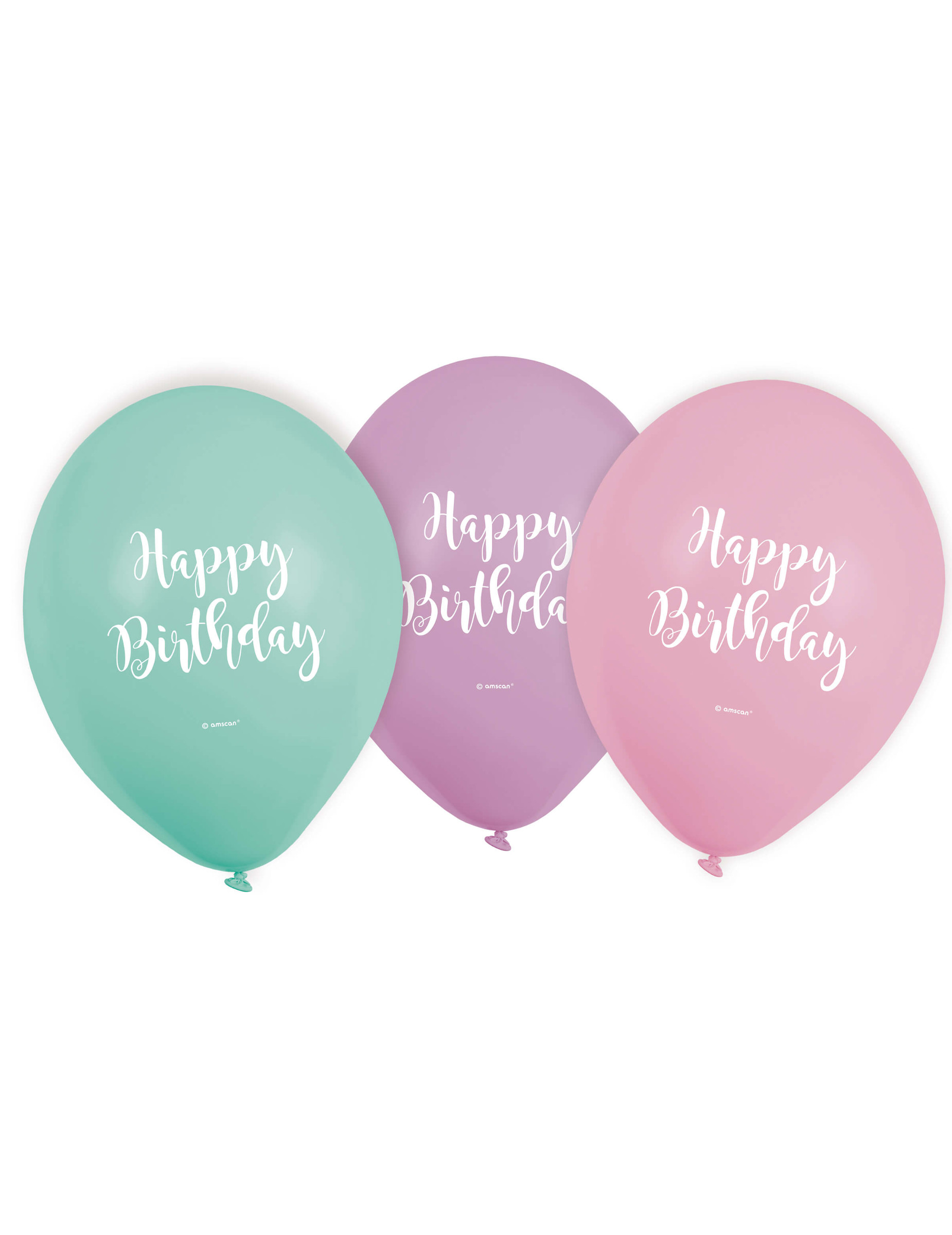 Pastell-Luftballons Happy Birthday Geburtstagsballon 6 Stück türkis-lila-rosa 22,8cm Pastell-Luftballons Happy Birthday Geburtstagsballon 6 Stück türkis-lila-rosa 22,8cm von RIETHMULLER