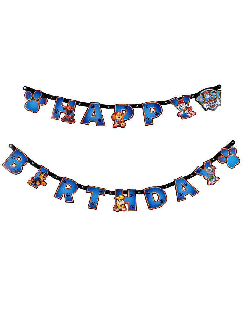 Paw Patrol-Geburtstagsgirlande Happy Birthday blau 2m von AMSCAN