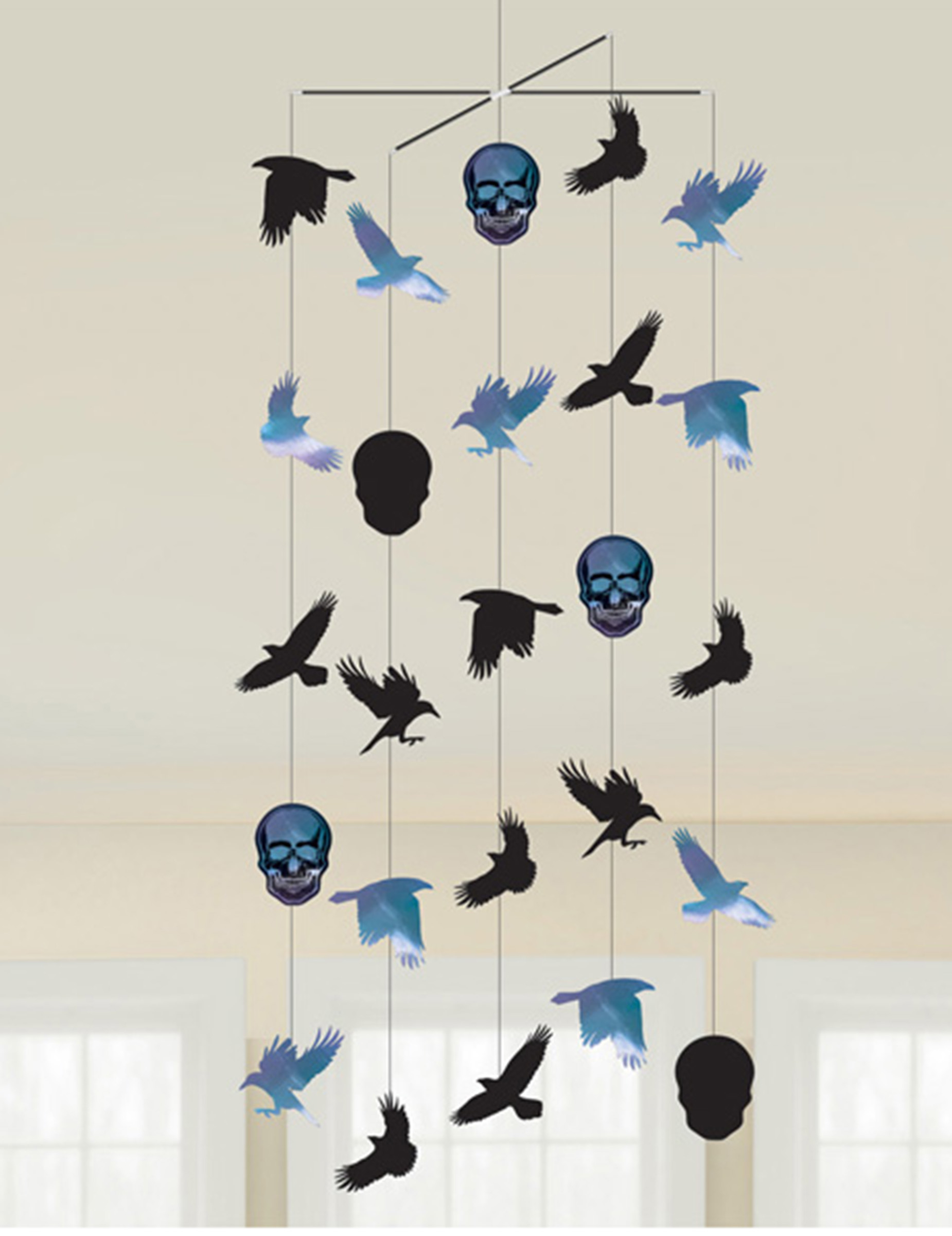 Skelett-Mobilee Boneshine Fevern Halloween-Partydeko schwarz-blau 1 m x 40 cm Skelett-Mobilee Boneshine Fevern Halloween-Partydeko schwarz-blau 1 m x 40 cm von AMSCAN