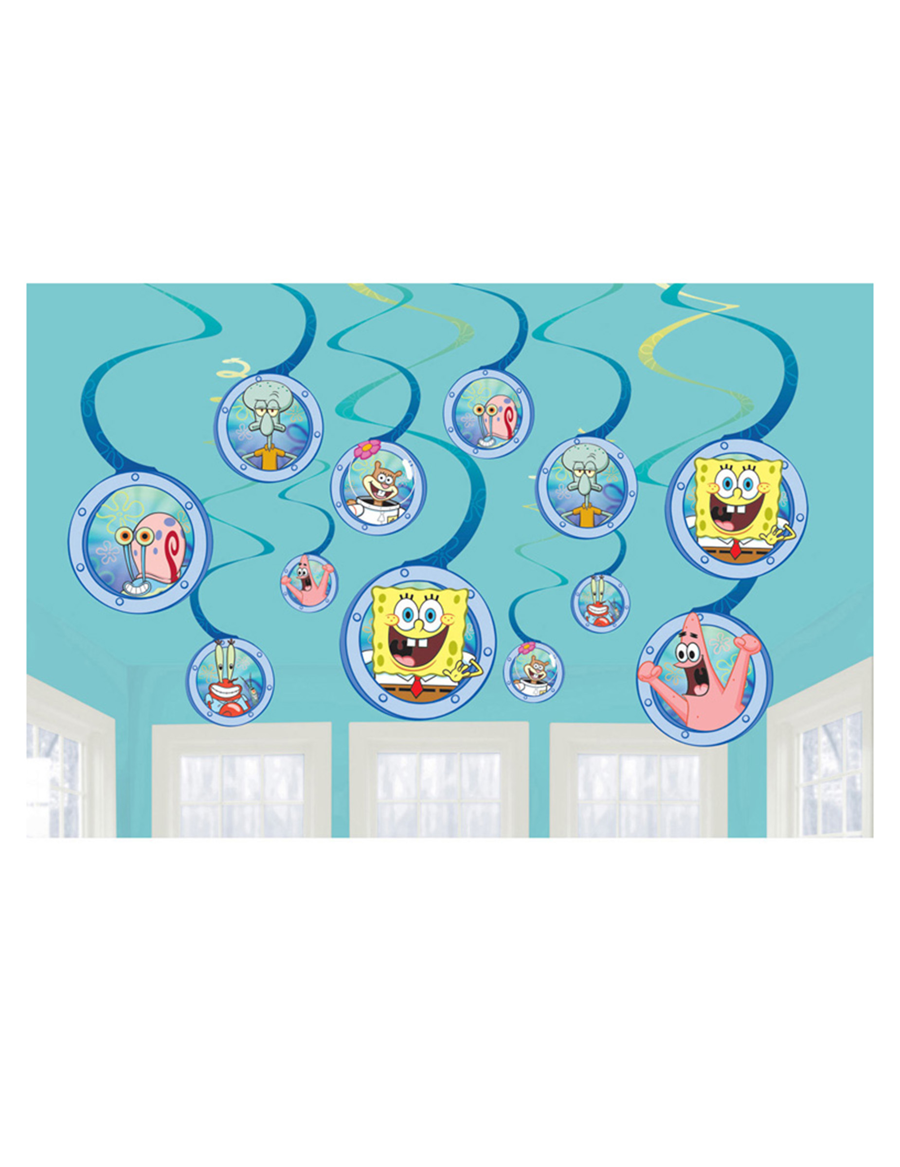 Spongebob Schwammkopf-Hängedeko 12 Stück bunt Spongebob Schwammkopf-Hängedeko 12 Stück bunt von AMSCAN