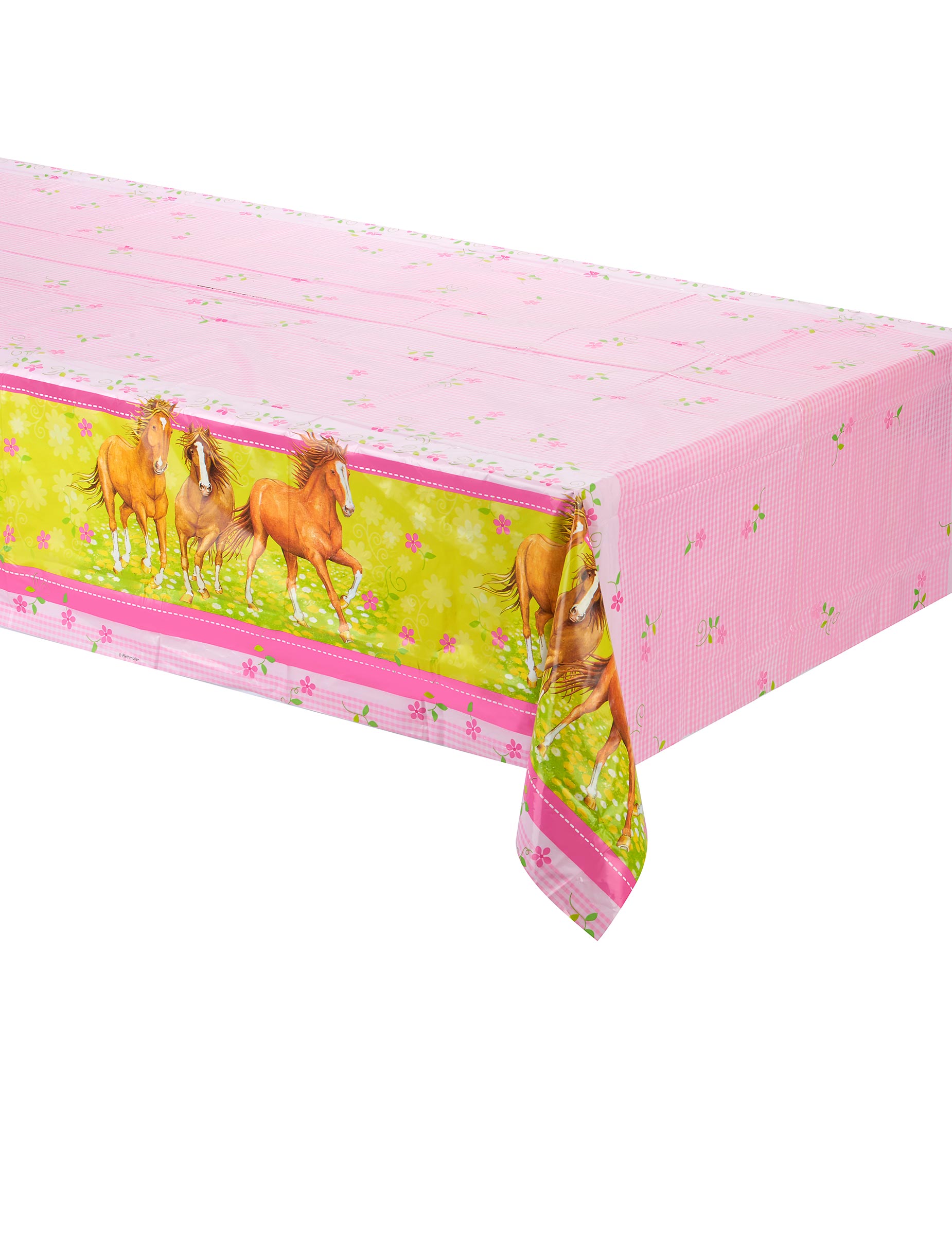 Tischdecke Pferde Kindergeburtstag Deko hellgrün-rosa Tischdecke Pferde Kindergeburtstag Deko hellgrün-rosa von AMSCAN