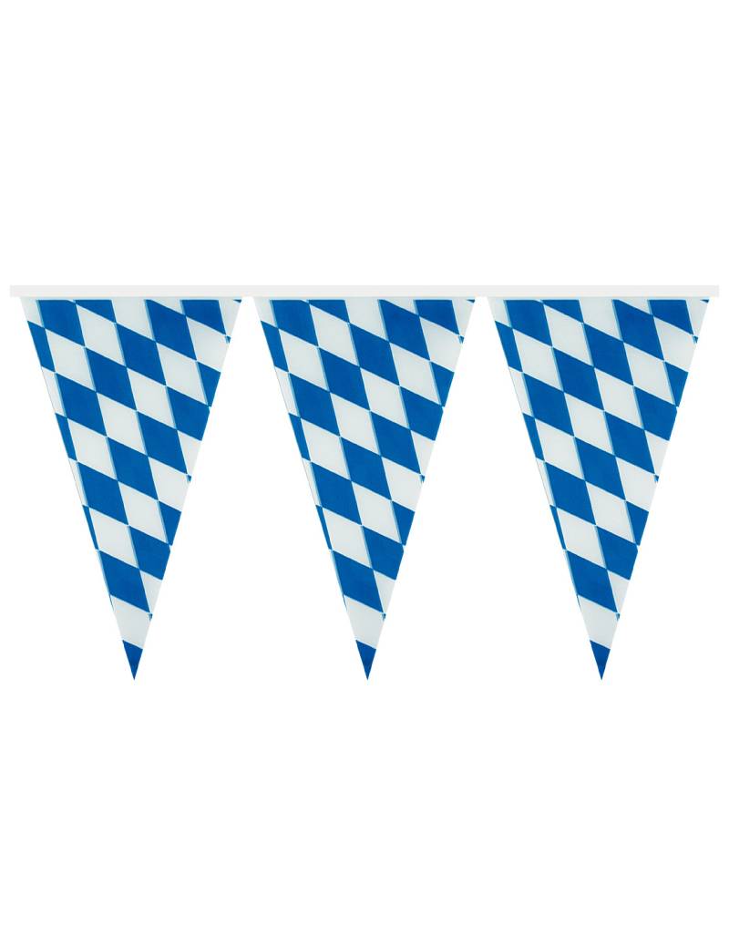 Wimpelkette Bayern Party-Deko blau-weiss 400x26cm von RIETHMULLER
