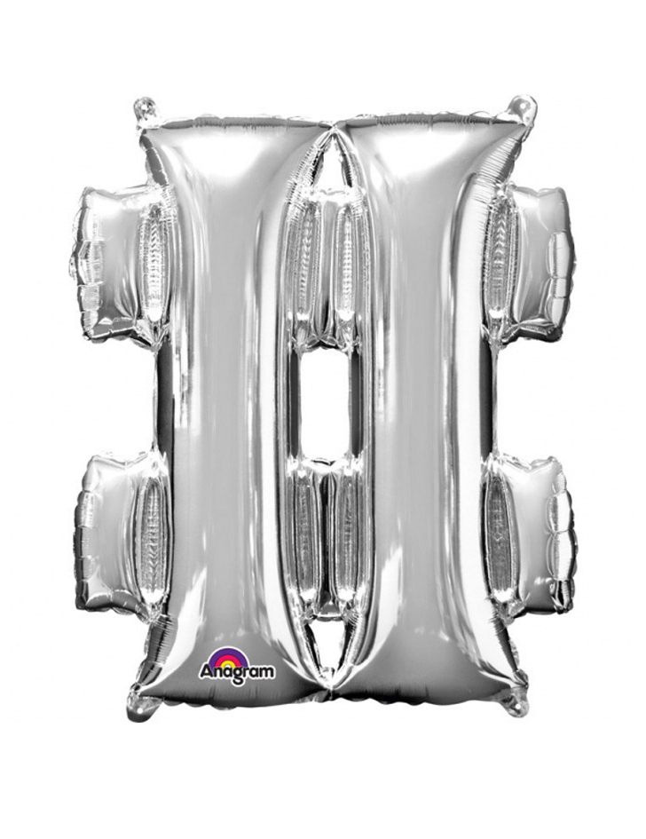 XXL Party Aluminium Luftballon Symbol # silber 68 x 83 cm XXL Party Aluminium Luftballon Symbol # silber 68 x 83 cm von AMSCAN