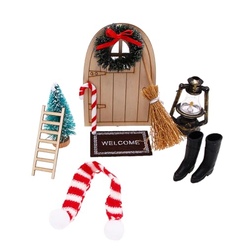 AMSLSIU 10 teiliges Zwergentür Set, Miniatur Weihnachtsschmuck, Puppenhaus, Baumdekoration, Mini Weihnachtsdekoration, Mini Spielzeughaus AMSLSIU 10 teiliges Zwergentür Set, Miniatur Weihnachtsschmuck, Puppenhaus, Baumdekoration, Mini Weihnachtsdekoration, Mini Spielzeughaus von AMSLSIU