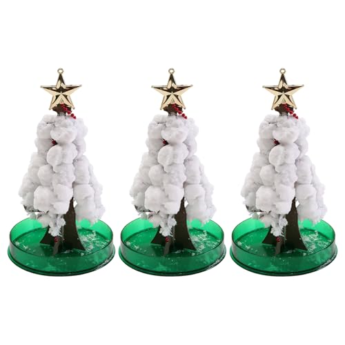 AMSLSIU 3 teiliges Set zum Wachsen eines eigenen magischen Weihnachtsbaums, Festliche Präsentation mit leuchtenden Kristallen. Der Baum ist ca. 10 cm große Weihnachtsbäume aus Papier AMSLSIU 3 teiliges Set zum Wachsen eines eigenen magischen Weihnachtsbaums, Festliche Präsentation mit leuchtenden Kristallen. Der Baum ist ca. 10 cm große Weihnachtsbäume aus Papier von AMSLSIU