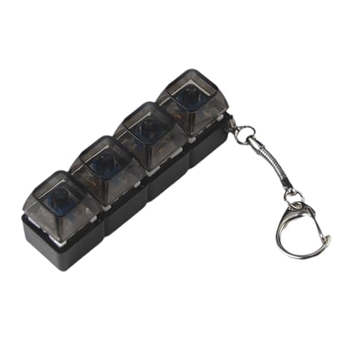 AMSLSIU Abnehmbare Karabiner Schlüsselanhänger Clip Tastenkappe – Tastatur Fidgets Spielzeug, LED Licht, Stress Spielzeug, ABS für Spielzeug, Tastaturwürfel, B von AMSLSIU