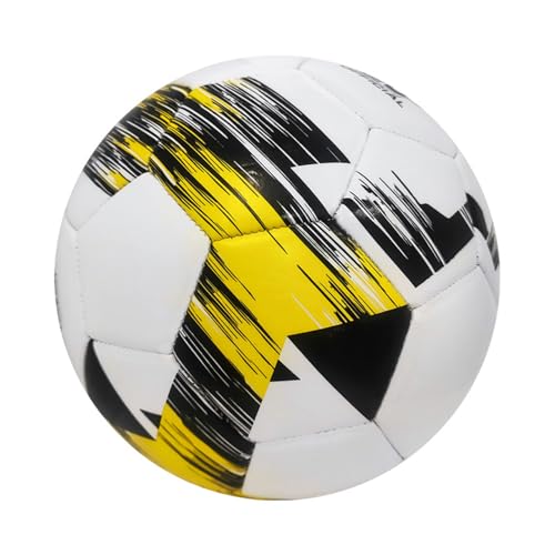 AMSLSIU Bereit für Action, Fußball in offizieller Größe für Trainingseinheiten, PVC Fußball, Größe 5, Match Fußball der Größe 5, Weiß Gelb AMSLSIU Bereit für Action, Fußball in offizieller Größe für Trainingseinheiten, PVC Fußball, Größe 5, Match Fußball der Größe 5, Weiß Gelb von AMSLSIU