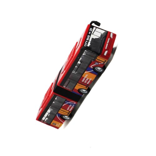 AMSLSIU Doppelte Abschnitte Baby Pull Back Auto Bus Kinder Spielzeug Modell Display Kleinkinder Sammlung Ornamente Geburtstag Interaktives Spielzeug, Rot von AMSLSIU