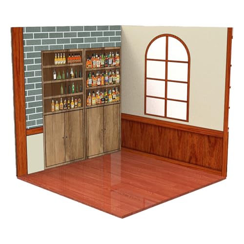 AMSLSIU Hintergrund Organizer im Maßstab 1:12, Display Sammlung für Action Figuren, Puppen, Premium Display Ständer, Kneipe AMSLSIU Hintergrund Organizer im Maßstab 1:12, Display Sammlung für Action Figuren, Puppen, Premium Display Ständer, Kneipe von AMSLSIU