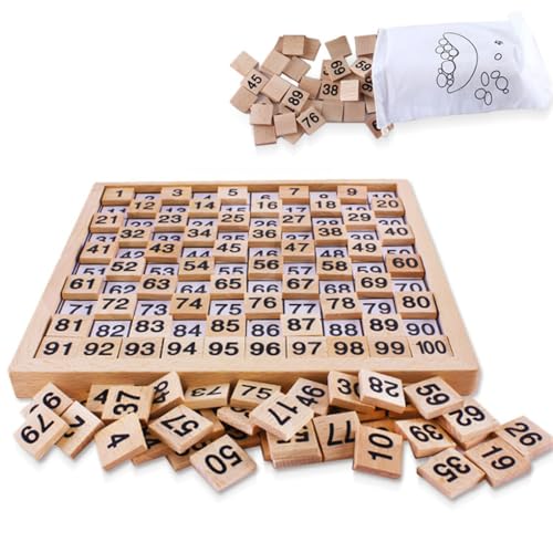 AMSLSIU Hölzernes Hundertbrett Mathe Pädagogisch 1 100 Zahlen Zählen Spielzeug Kognitives Lernen Vorschule Geburtstag Kindergarten AMSLSIU Hölzernes Hundertbrett Mathe Pädagogisch 1 100 Zahlen Zählen Spielzeug Kognitives Lernen Vorschule Geburtstag Kindergarten von AMSLSIU