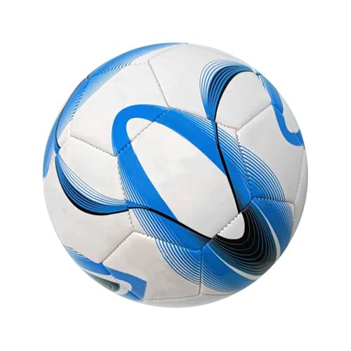 AMSLSIU Jugend Trainingsfußball Größe 5 mit zuverlässiger Luftretention. Größe 5 Fußball im Freien. Hervorragende Haltbarkeit, Weiß von AMSLSIU