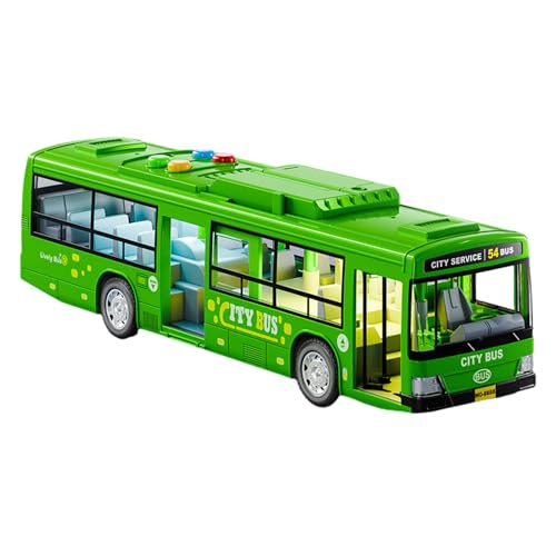 AMSLSIU Kinder Bus Spielzeug, langlebiges und interaktives Spielerlebnis und Lichtwechsel, Musik, ABS, großes Bus Spielzeugauto Modell für Kinder, Grün AMSLSIU Kinder Bus Spielzeug, langlebiges und interaktives Spielerlebnis und Lichtwechsel, Musik, ABS, großes Bus Spielzeugauto Modell für Kinder, Grün von AMSLSIU