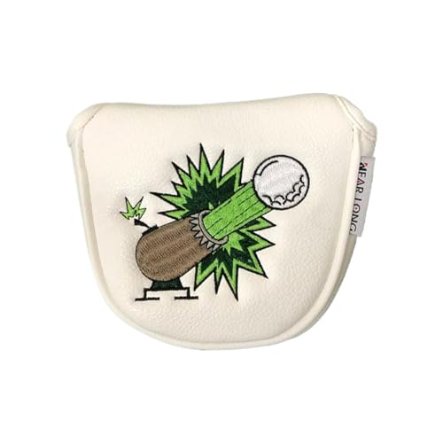 AMSLSIU Magnetische quadratische Putterkopfabdeckung, Golfschläger, stilvoll geschützt, PU, wasserdicht, Schlägerkopf Schutzkappe, Typ+2 von AMSLSIU
