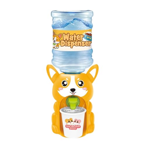 AMSLSIU Miniatur Tier Wasserspender Spielzeug für Kinder, Rollenspiele, ABS Wasserspender in Tierform, Küchen Wasserspender Spielzeug, E von AMSLSIU
