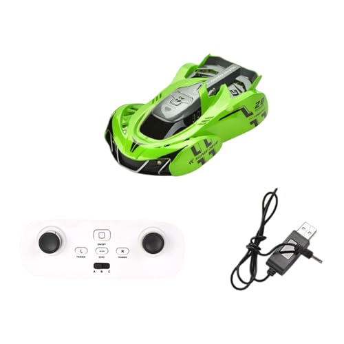 AMSLSIU Müheloses Drehen um 360 Grad mit ferngesteuertem Stunt Auto Spielzeug, ABS Fernbedienung, Wandkletterauto nach hinten Links, Grün AMSLSIU Müheloses Drehen um 360 Grad mit ferngesteuertem Stunt Auto Spielzeug, ABS Fernbedienung, Wandkletterauto nach hinten Links, Grün von AMSLSIU