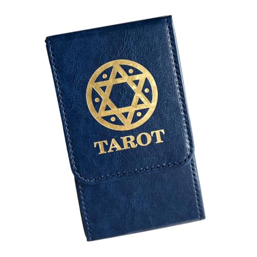 AMSLSIU Nicht verformende Tarot Karten Aufbewahrungsbox, Tarot und Karten, PU Tarot Karten Aufbewahrungskoffer, Leder, Tarot Karten Box, Tarot Box, Blau von AMSLSIU
