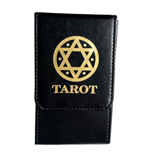 AMSLSIU Nicht verformende Tarot Karten Aufbewahrungsbox, Tarot und Karten, PU Tarot Karten Aufbewahrungskoffer, Leder, Tarot Karten Box, Tarot Box, Schwarz AMSLSIU Nicht verformende Tarot Karten Aufbewahrungsbox, Tarot und Karten, PU Tarot Karten Aufbewahrungskoffer, Leder, Tarot Karten Box, Tarot Box, Schwarz von AMSLSIU