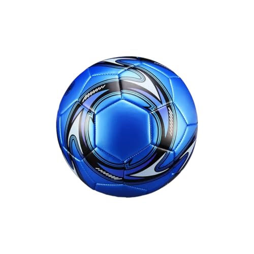 AMSLSIU PU Leder Fußball Ball Erwachsene Schule Professionelle Fußbälle Anti Druck Größe 5 Tragbares Sportzubehör, Blau von AMSLSIU