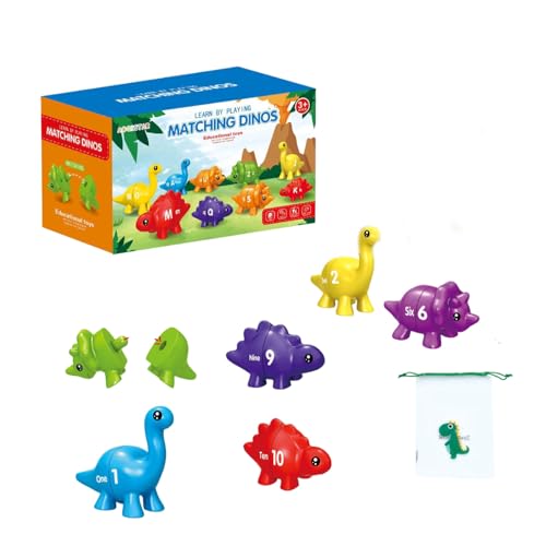AMSLSIU Pädagogisches Dinosaurier Pairing Lernspielzeug, Entwicklung der Handkoordination, Geschenk für Kinder, ABS Dinosaurier Pairing Lernspielzeug, Nummer AMSLSIU Pädagogisches Dinosaurier Pairing Lernspielzeug, Entwicklung der Handkoordination, Geschenk für Kinder, ABS Dinosaurier Pairing Lernspielzeug, Nummer von AMSLSIU