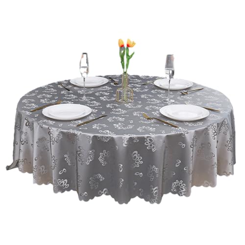AMSLSIU Runde Tischdecke mit breiter Anwendung, praktisch und praktisch, runde Wachstuch Tischdecke aus PU, runde Wachstuch Tischdecke, grau 120cm AMSLSIU Runde Tischdecke mit breiter Anwendung, praktisch und praktisch, runde Wachstuch Tischdecke aus PU, runde Wachstuch Tischdecke, grau 120cm von AMSLSIU