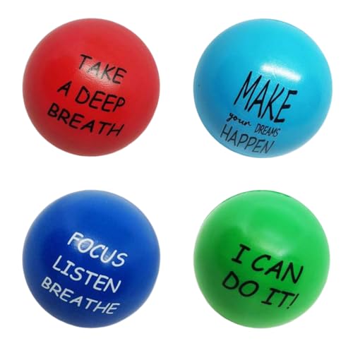 AMSLSIU Stressbälle, Krafttrainer, Spielzeug, professionelles Dekomprimieren, sphärische Requisiten, Dekomprimierender Ball, Handübungs Requisite, Zubehör , 4 Stück AMSLSIU Stressbälle, Krafttrainer, Spielzeug, professionelles Dekomprimieren, sphärische Requisiten, Dekomprimierender Ball, Handübungs Requisite, Zubehör , 4 Stück von AMSLSIU