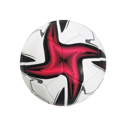 AMSLSIU Üben Sie einen unverzichtbaren Fußball der Größe 5 für Ligaspiele. PVC Fußballtraining. Weiche PVC Hülle für eine reibungslose Handhabung, Rot von AMSLSIU