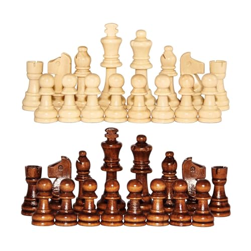 AMSLSIU Vielseitige Schachfiguren, geeignet zum Spielen im Innen und Außenbereich, Schachbrettzubehör, Holz, Holzschachfiguren, Heimschach AMSLSIU Vielseitige Schachfiguren, geeignet zum Spielen im Innen und Außenbereich, Schachbrettzubehör, Holz, Holzschachfiguren, Heimschach von AMSLSIU