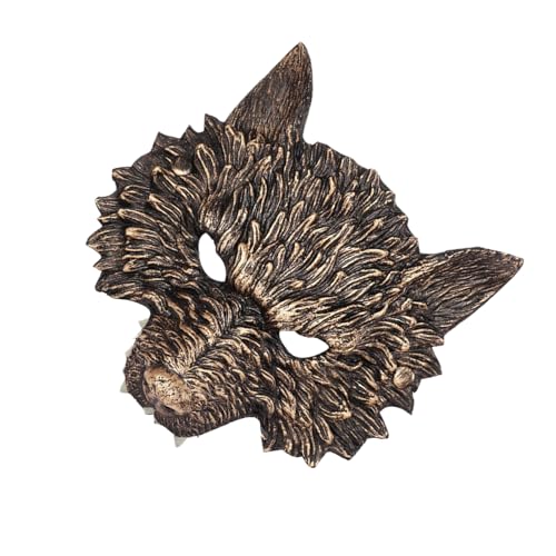 AMSLSIU Wolf Maske, Halloween, Cosplay, Maskerade, Tiermasken, stechen hervor und stechen aus der Menge, PU Maske, Cosplay und andere Aktivitäten, Gold AMSLSIU Wolf Maske, Halloween, Cosplay, Maskerade, Tiermasken, stechen hervor und stechen aus der Menge, PU Maske, Cosplay und andere Aktivitäten, Gold von AMSLSIU