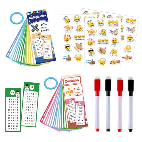 1x1 Lernen Spiel, Einmaleins Lernen Für Kinder 5-8 Jahre, Lernkarten Mathematik Mit Multiplikation Und Division, Inklusive 2 Trocken Abwischbaren Markern Und Aufbewahrungsring, Ideal Als 1x1 Lernen Spiel, Einmaleins Lernen Für Kinder 5-8 Jahre, Lernkarten Mathematik Mit Multiplikation Und Division, Inklusive 2 Trocken Abwischbaren Markern Und Aufbewahrungsring, Ideal Als von AMSNINK