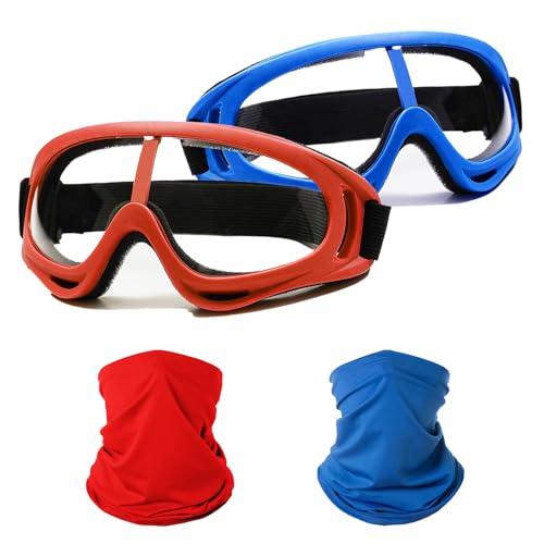 AMSNINK Schutzbrille Kinder - Sicherheitsbrille für Chemie Schule, Arbeitsschutzbrille mit Klarer Sicht, Schießbrille für Outdoor-Aktivitäten, Staub- und Windschutz, mit 2x Atmungsaktive Bandana Maske AMSNINK Schutzbrille Kinder - Sicherheitsbrille für Chemie Schule, Arbeitsschutzbrille mit Klarer Sicht, Schießbrille für Outdoor-Aktivitäten, Staub- und Windschutz, mit 2x Atmungsaktive Bandana Maske von AMSNINK