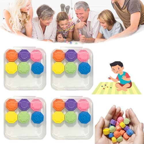 AMSNINK Gonggi Korean Game | 24-teiliges Gonggi Spiel Set (4x6 Steine) | 5x5 cm Farbige Steine | Traditionelles Steinspiel aus Korea | Ideal für Squid Game Fans & Familienspiele AMSNINK Gonggi Korean Game | 24-teiliges Gonggi Spiel Set (4x6 Steine) | 5x5 cm Farbige Steine | Traditionelles Steinspiel aus Korea | Ideal für Squid Game Fans & Familienspiele von AMSNINK
