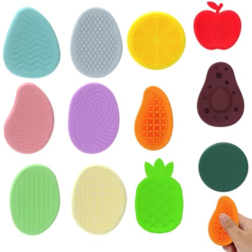 AMSNINK 12er Set Fidget Toys Kinder - Sensory Play Steinchen Anti Stress Spielzeug mit 12 Früchten, Sensorik Spielzeug für Autismus ADHS und Stressabbau AMSNINK 12er Set Fidget Toys Kinder - Sensory Play Steinchen Anti Stress Spielzeug mit 12 Früchten, Sensorik Spielzeug für Autismus ADHS und Stressabbau von AMSNINK